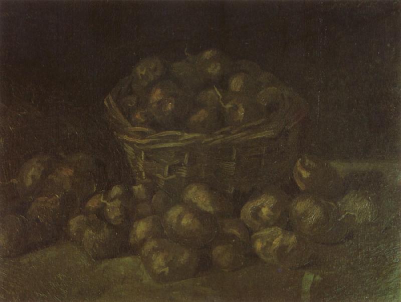 Vincent Van Gogh Still life with a Basket of Potatoes (nn04) France oil painting art